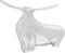 vidaXL - Stier - Sculptuur - Zilver - 37x44x17 - cm - Aluminium