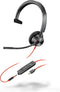 POLY Blackwire 3315 - Headset - Bedraad USB-C - On-Ear - Zwart