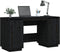 vidaXL - Bureau - 140x50x75 - cm - massief - grenenhout - zwart