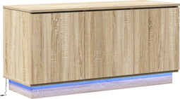 vidaXL - TV-kast - in - Sonoma - Eik - 100x38x49 - cm - - - Gelaagd - Hout