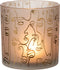 J-Line windlicht Happy Faces - glas - beige - large