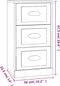 vidaXL - Dressoir - 36x35,5x67,5 - cm - bewerkt - hout - bruin - eikenkleur