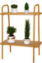 Pro Garden Plantenrek/plantentafel - mosterdgeel - metaal - 50 x 26 x 66 cm - binnen en buiten