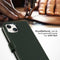 Selencia iPhone 15 Plus - Echt Lederen Bookcase - Schokbestendig - Groen