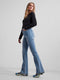 PIECES PCPEGGY - Flared fit jeans - High waist - Lichtblauw denim - Maat XL