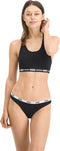 PUMA BASICS Dames 3P String - Katoen en modal - Zwart (3-pack)