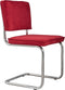 Zuiver Ridge Rib Eetkamerstoelen Rood - Set van 2