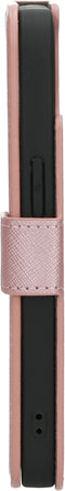 Mobiparts iPhone 13 - Wallet Case - Saffiano motief - Roze