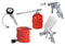 Einhell Perslucht Accessoireset - 5-delig - Incl. blaaspistool, spiraalslang, sproeipistool, verfspuitpistool met bovenbeker, bandenspanningsmeter