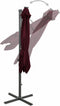 vidaXL - Zweefparasol - met - paal - en - LED-verlichting - 300 - cm - bordeauxrood