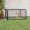 vidaXL - Hondenkennel - 20 - panelen - 100x50 - cm - gepoedercoat - staal - zwart