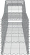 vidaXL - Schanskorven - 4 - st - gewelfd - 400x50x60/80 - cm - gegalvaniseerd - ijzer