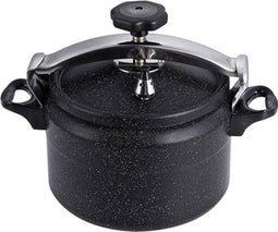 Snelkookpan 11 liter met anti-aanbak Marble coating- Zwart - pressure cooker - Alle warmtebronnen inclusief inductie