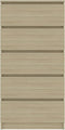 vidaXL - Ladekast - 60x35x121 - cm - bewerkt - hout - sonoma - eikenkleurig