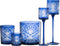 J-Line theelichthouder op voet Santorini - glas - blauw - large