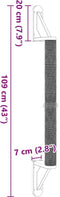 vidaXL - Kattenkrabpaal - wandgemonteerd - 109 - cm - sisal
