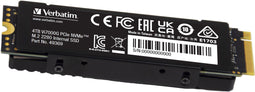 Verbatim Vi7000G - M.2 PCIe NVMe™ SSD - 4TB - Leessnelheid tot 7400 MB/s - Schrijfsnelheid tot 6500 MB/s