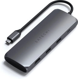Satechi USB-C Hybrid Multiport Adapter - SSD aansluiting - 4K HDMI - Grijs