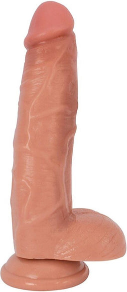 9 Inch Dong with Balls - Beige