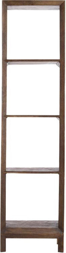 Sondrio wandkast open - hout mat donkerbruin