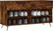 vidaXL - Schoenenbank - 102x35x55 - cm - bewerkt - hout - gerookt - eikenkleurig