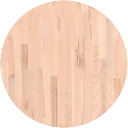 vidaXL - Tafelblad - rond - Ø60x4 - cm - massief - beukenhout