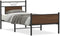 vidaXL - Bedframe - zonder - matras - bewerkt - hout - bruin - eikenkleur - 90x200 - cm