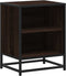 vidaXL - Nachtkastjes - 2 - st - 40x31x50cm - bewerkt - hout - en - metaal - bruin - eiken