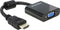 Delock HDMI naar VGA adapter - 0,15 meter - vergulde contacten - zwart