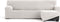 Hoes voor chaise longue met korte armleuning rechts Eysa JAZ Wit 120 x 120 x 360 cm