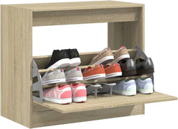 Schoenenkast 80x42x69 cm bewerkt hout sonoma eikenkleurig