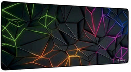 SUBBLIM Neon Obsidian XL - Gaming muismat - Rubber met anti-slip - Zwart Meerkleurig