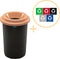 Plafor Eco Bin - Ronde Prullenbak 50L - Inclusief 5-delige Stickerset - Bruin