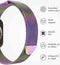 imoshion Milanees magnetisch bandje - Geschikt voor Apple Watch 1, 2, 3, 4, 5, 6, 7, 8, 9, 10 (42 mm), SE - 38/40/41 mm - Colorful - S