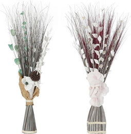 Boeket DKD Home Decor Blommor Kokosvezel (2 pcs) (35 x 20 x 100 cm)