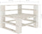 vidaXL - Tuinhoekbank - pallet - hout - wit