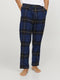 JACK&JONES JACRIMON - Heren pyjama broek - 100% biologisch katoen - Donkerblauw met geel