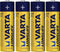 Varta Longlife Extra Mignon AA Batterij - Alkaline - 10 jaar stroomopslag - (4 stuks)