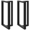 vidaXL - Bartafelpoten - 2 - st - T-vormig - 60x35x(100-101) - cm - staal - zwart