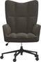 vidaXL Relaxfauteuil - Fluweel - Hoogte verstelbaar - Donkergrijs
