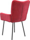 vidaXL - Eetkamerstoelen - 2 - st - fluweel - wijnrood