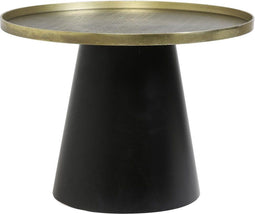 Light & Living Salontafel Popeta - Antiek Brons/Zwart - Ø60cm - Industrieel