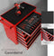 tectake® - Gereedschapswagen 7 lades - mobiel met wielen - rood