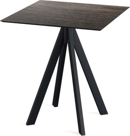 Infinity Terrastafel Zwart Frame + Riverwashed Wood HPL 70x70 cm - Essentials 120011477