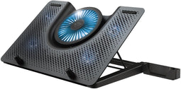 Trust GXT 1125 Quno - Laptop Cooling Stand - 5 ventilatoren met blauwe verlichting - Zwart