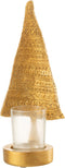 J-Line kaarshouder Kerstboom - kunststof - goud - large