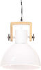 vidaXL Hanglamp industrieel rond 25 W E27 30 cm wit
