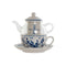 Theepot Home ESPRIT Blauw Wit Kristal Porselein
