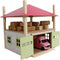 Kids Globe SET Kids-Globe-hooiberg-hout-met-berging+ volvo met caravan