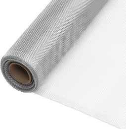vidaXL - Gaas - 112x2000 - cm - aluminium - zilverkleurig
